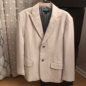 Men’s Laundry Light Grey Leather Blazer